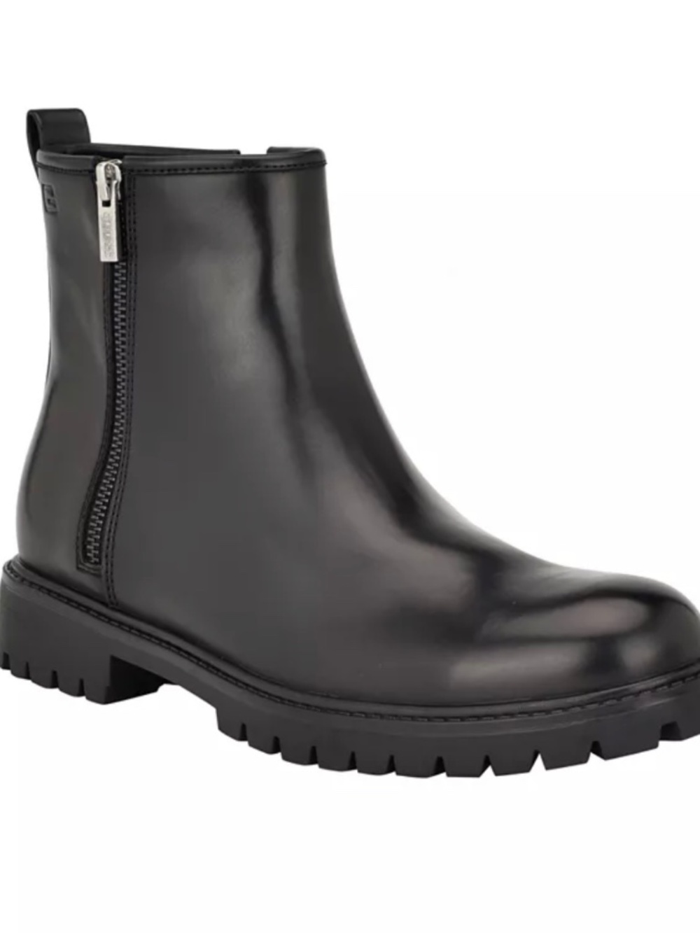 GUESS Dine Men’s Black Lug Sole Ankle Boots 10.5 NWT
